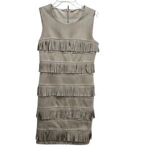 Calvin Klein Dress Faux Suede SIZE 6 Beige